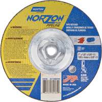 Meule &agrave; tronçonner &agrave; angle droit NorZon Plus SGZ, 7" x 1/8", Arbre de 5/8"-11, Type 27/42, C&eacute;ramique d'alumine, 8600 Tr/min Planification Entrepots Molloy