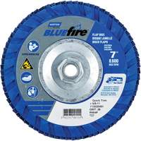 Disque &agrave; lamelles de densit&eacute; standard BlueFire, 7" x 5/8"-11, Type 27, Grain P36, Alumine de zirconium Planification Entrepots Molloy