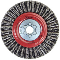 Stringer Bead Knot Wire Brush For Angle Grinders, 4" Dia., 0.02" Fill, 5/8"-11 Arbor, Steel Planification Entrepots Molloy