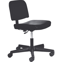 Chaises de dactylo, Vinyle, Noir, Capacit&eacute; 250 lb Planification Entrepots Molloy
