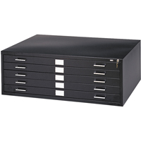 Steel Plan Files, 5 Drawers, 40-3/8" W x 29-3/8" D x 16-1/2" H Planification Entrepots Molloy