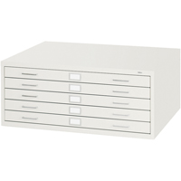 Steel Plan Files-5 Drawer, 5 Drawers, 40-3/8" W x 29-3/8" D x 16-1/2" H Planification Entrepots Molloy