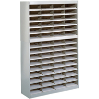 Casiers pour documentation &agrave; service intensif, Stationnaire, 60 fentes, Acier, 37-1/2" la x 12-3/4" p x 60" h Planification Entrepots Molloy