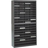 Casiers pour documentation &agrave; service intensif, Stationnaire, 72 fentes, Acier, 37-1/2" la x 12-3/4" p x 71" h Planification Entrepots Molloy