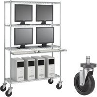 Trousse de roulettes de 5" en caoutchouc Planification Entrepots Molloy