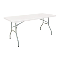 Table pliante, Rectangulaire, 60" l x 30" la, Polyéthylène, Blanc OR328 | Planification Entrepots Molloy