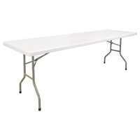 Table pliante, Rectangulaire, 96" l x 30" la, Polyéthylène, Blanc ON600 | Planification Entrepots Molloy