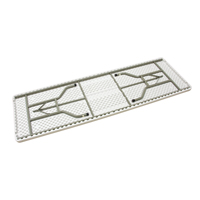 Table pliante, Rectangulaire, 96" l x 30" la, Polyéthylène, Blanc ON600 | Planification Entrepots Molloy