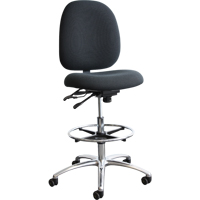 ESD (Electrostatic Dissipative) Shoptech Seating, Fabric, Blue, 275 lbs. Capacity Planification Entrepots Molloy