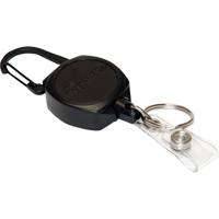 Self Retracting ID Badge and Key Reel, Zinc Alloy Metal, 24" Cable, Carabiner Attachment Planification Entrepots Molloy