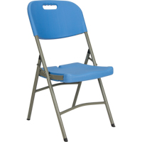 Chaise pliante, Poly&eacute;thyl&egrave;ne, Bleu, Capacit&eacute; 350 lb Planification Entrepots Molloy