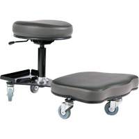 Flex Ergonomic Chair, Vinyl, Black/Grey Planification Entrepots Molloy