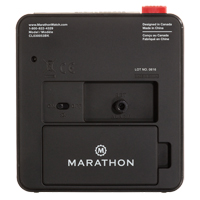 Desk Alarm Clock, Analog, Battery Operated, 3.5" W x 1.5" D x 3.75" H, Black Planification Entrepots Molloy