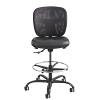 Vue Heavy-Duty Stool, Vinyl, Black, 350 lbs. Capacity Planification Entrepots Molloy