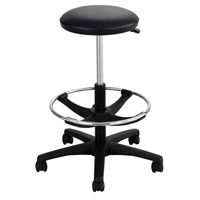 Tabouret &agrave; hauteur ajustable, &agrave; dessin, Ajustable, 22" - 32", Vinyle Si&egrave;ge, Noir Planification Entrepots Molloy