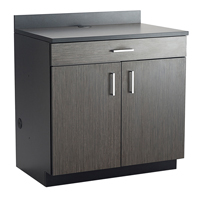 Armoire modulaire de base, M&eacute;lamine, 39" h x 36" la x 25" P, Nuit d'Asie/noir Planification Entrepots Molloy