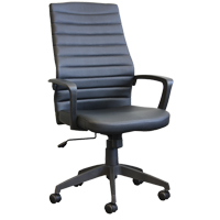 Activ A-128 Office Chair, Polyurethane, Black, 275 lbs. Capacity Planification Entrepots Molloy