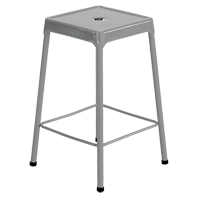 Tabouret en acier pour comptoir Safco, Stationnaire, Fixe, 25", Acier Si&egrave;ge, Gris Planification Entrepots Molloy