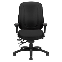 Overtime High Back Chair, Fabric, Black, 300 lbs. Capacity Planification Entrepots Molloy