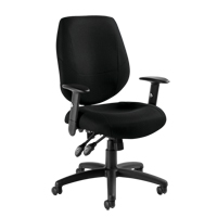 Six 31 Operator Chair, Fabric, Black, 250 lbs. Capacity Planification Entrepots Molloy