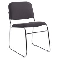 Chaise sans accoudoirs, Tissu, Hauteur 30", Capacité 200 lb, Noir OP936 | Planification Entrepots Molloy