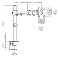 Bras pour moniteur ActivErgo Planification Entrepots Molloy