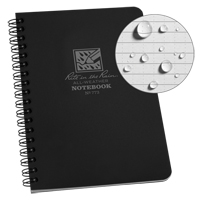 Side-Spiral Notebook, Soft Cover, Black, 64 Pages, 4-5/8" W x 7" L Planification Entrepots Molloy