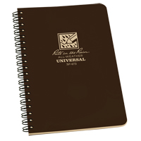 Side-Spiral Notebook, Soft Cover, Brown, 64 Pages, 4-5/8" W x 7" L Planification Entrepots Molloy