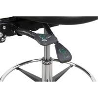 Tabouret robuste et ergonomique, Mobile, Ajustable, 39" - 48", Polyur&eacute;thane Si&egrave;ge, Noir Planification Entrepots Molloy