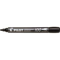 Marqueur permanent Pilot 100, Noir, Pointe Ronde Planification Entrepots Molloy