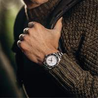 Arctic Edition Large Diver's Automatic GSAR Watch with Stainless Steel Bracelet, Digital, Battery Operated, 41 mm, Silver Planification Entrepots Molloy