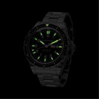 Jumbo Day/Date Automatic Watch with Stainless Steel Bracelet, Digital, Battery Operated, 46 mm, Silver Planification Entrepots Molloy