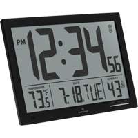 Slim Jumbo Self-Setting Wall Clock, Digital, Battery Operated, White OR503 | Planification Entrepots Molloy