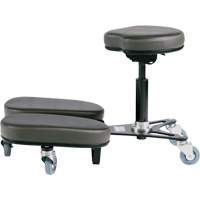 Chaise à genoux réglable, Vinyle, Noir/gris OR511 | Planification Entrepots Molloy