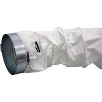 White 12" x 12' Distribution Ducting Kit, Adapter & Clamp Planification Entrepots Molloy