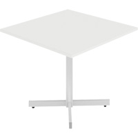 Table carr&eacute;e &agrave; hauteur r&eacute;glable Newland, 36" lo x 36" la x 29" h, Dessus de 1", Stratifi&eacute;, Blanc Planification Entrepots Molloy