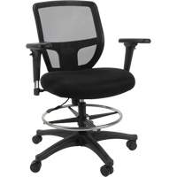 Mesh Work Stool, Mobile, Adjustable Height, 450 lbs. Capacity Planification Entrepots Molloy
