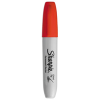 Permanent Marker, Chisel, Red Planification Entrepots Molloy