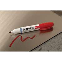 Marqueur Dura-Ink no 55, Rouge, Pointe Ciseau Planification Entrepots Molloy
