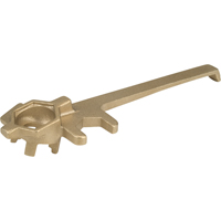 Deluxe Plug Wrenche, 1-1/4" Opening, 9" Handle, Non-sparking brass alloy PE359 | Planification Entrepots Molloy