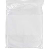 White Block Poly Bags, Reclosable, 15" x 12", 2 mils PF963 | Planification Entrepots Molloy