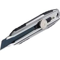 Couteau avec verrou à cliquet, 18 mm, Acier au carbone, Robuste, Prise en Aluminium PG169 | Planification Entrepots Molloy