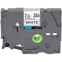 TZe Flexible Tape Cartridge, 9 mm x 26'/8 m, Black on White Planification Entrepots Molloy