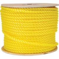 Corde jaune tress&eacute;e 1/2", Polypropyl&egrave;ne, 335' Planification Entrepots Molloy