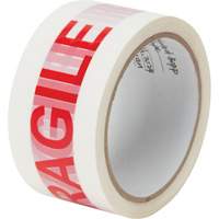 Ruban d'emballage Fragile, Adh&eacute;sif Thermofusible, 2 mils, 48 mm (2") x 100 m (328') Planification Entrepots Molloy
