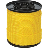 Corde torsad&eacute;e jaune &agrave; trois brins 1/4", Polypropyl&egrave;ne, 550' Planification Entrepots Molloy