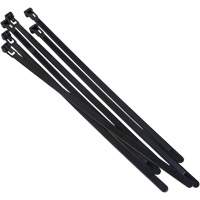 Attache-c&acirc;ble r&eacute;utilisable, Longueur 8", R&eacute;sistance &agrave; la traction 50 lb, Noir Planification Entrepots Molloy