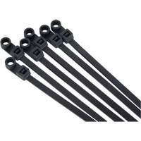 Attache-c&acirc;ble &agrave; visser, Longueur 8", R&eacute;sistance &agrave; la traction 50 lb, Noir Planification Entrepots Molloy