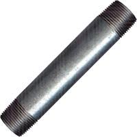 Long Pipe Nipple, Galvanized, 1/2", NPT x NPT Planification Entrepots Molloy