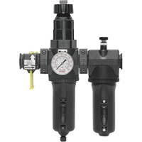 Filtre + r&eacute;gulateur + lubrificateur &agrave; drain manuel avec bol standard et manom&egrave;tre Modulair 400, 3/4" NPT Planification Entrepots Molloy